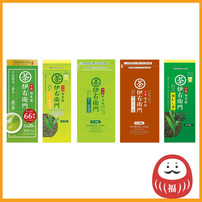 Iyemon Ujinotsuyu Seicha Value Size Green Tea Bags - Sencha / Genmaicha / Hojicha / Deep-Steamed Tea