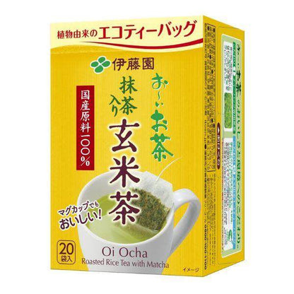 ITO EN Oi-Ocha Tea Bags -  Matcha  with Green Tea / Genmaicha / Hojicha (20 bags)