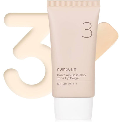 numbuzin No. 1 glass ball tone-up cream 50ml / No. 3 no-fundament china skin tone-up cream 50ml