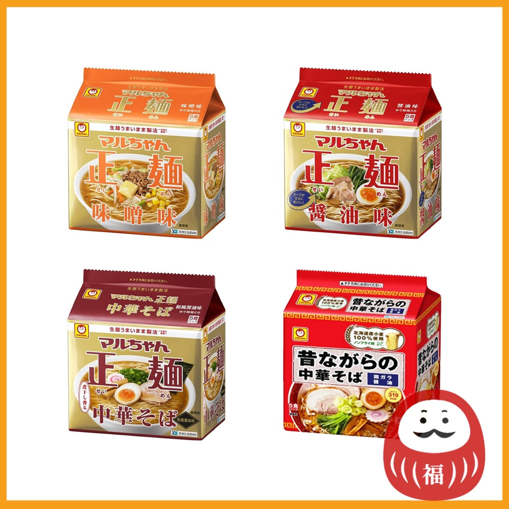 Toyo Suisan Maruchan Instant Noodle Packs - Miso / Shoyu / Chinese-style Ramen / Classic (5 servings)