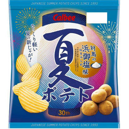 Calbee Summer Potato Chips -Azumino Wasabi / Sour Plum / Hamami Salt (61g)