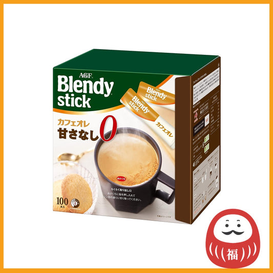 AGF Blendy Stick - Unsweetened Cafe au Lait (100 sticks)