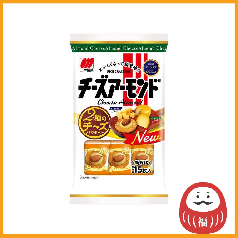 Sanko Cheese Almond Rice Crackers (15pcs)