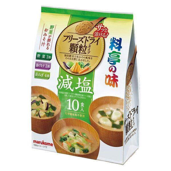 Marukome Ryotei no Aji Freeze-Dried Instant Miso Soup Assortment / Salt reduction / Aosa and Shijimi