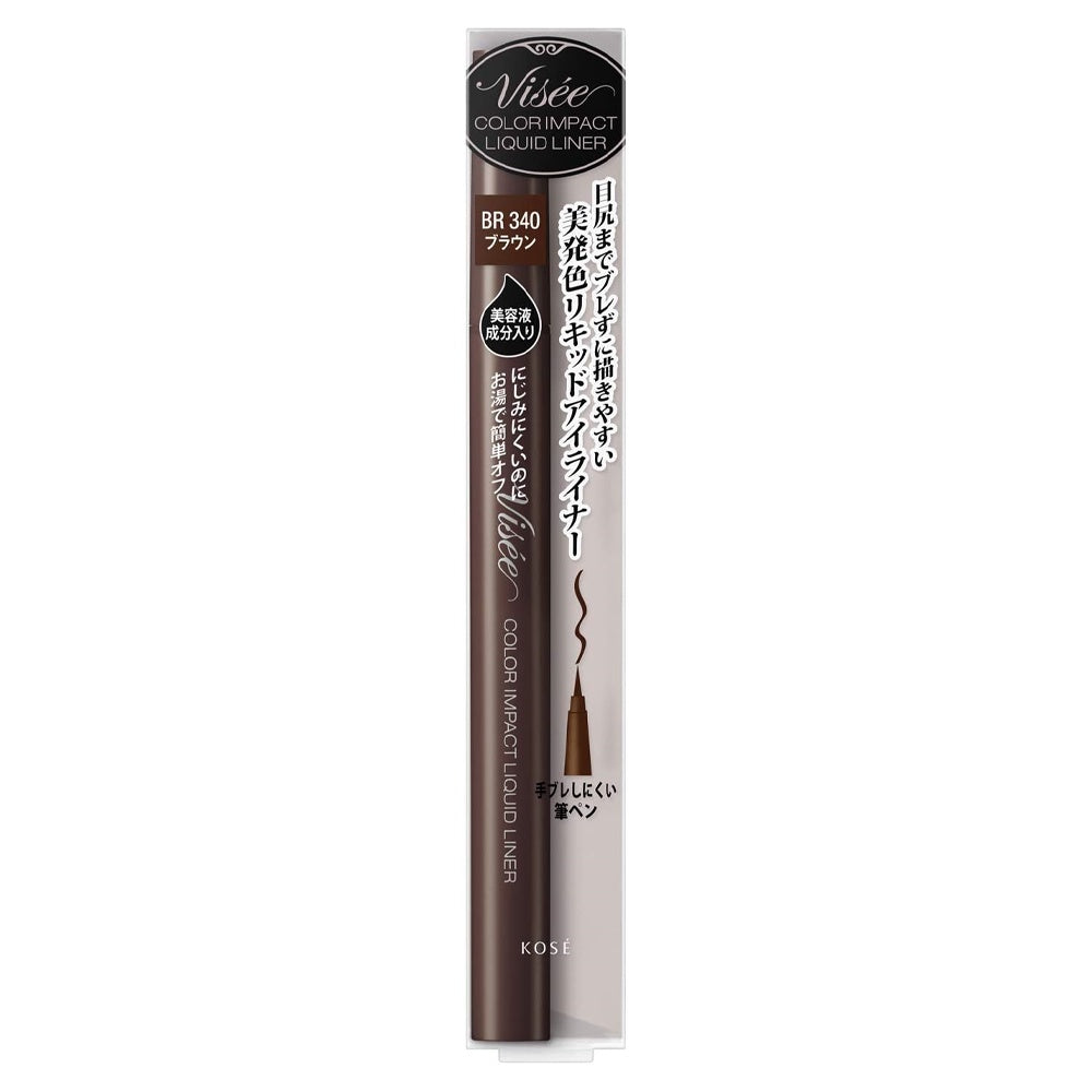Visee Riche Color Impact Liquid Eyeliner - Black / Brown / Burgundy