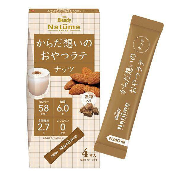 AGF Blendy Natume Latte - Black Sesame / Pumpkin / Sweet Potato / Nuts (4 sticks)