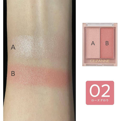 Cezanne Face Glow Color - 01 Apricot Glow / 02 Rose Glow (5.9g)