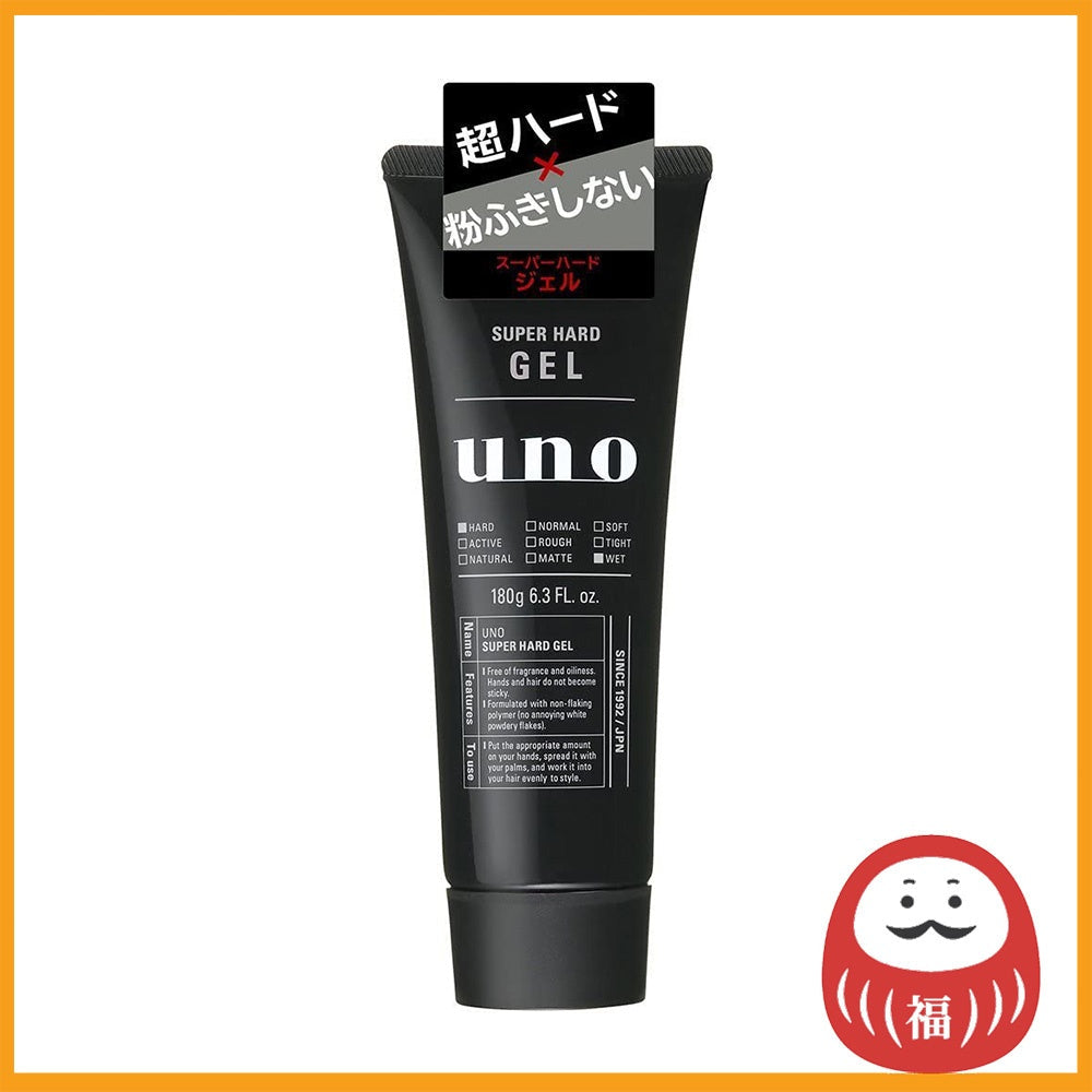 SHISEIDO UNO Super Hard Gel Fragrance Free Hair Styling Gel 180g