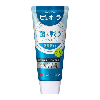 Kao Medicinal PureOra Toothpaste Barrier Gel/Nano Bright/Clean Mint/Strong Mint/Mild Herbal