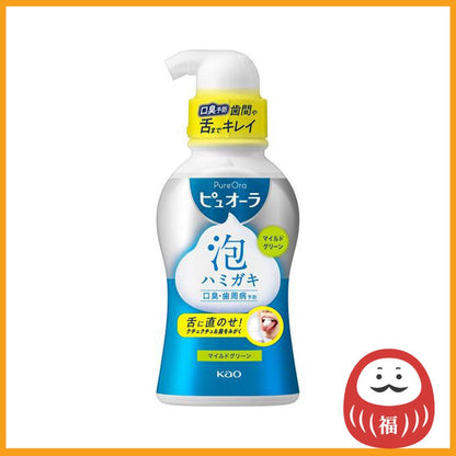 Kao PureOra Foaming Toothpaste, Mild Green Fragrance 190mL