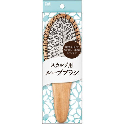 Kai Hair Brush - Self-Cleaning / Comfortable / Loop / Paddle