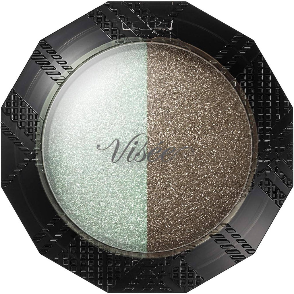 Visee Riche Double Veil Eyes Eye Shadow GR-7 Mint khaki / RD-6 Beige red