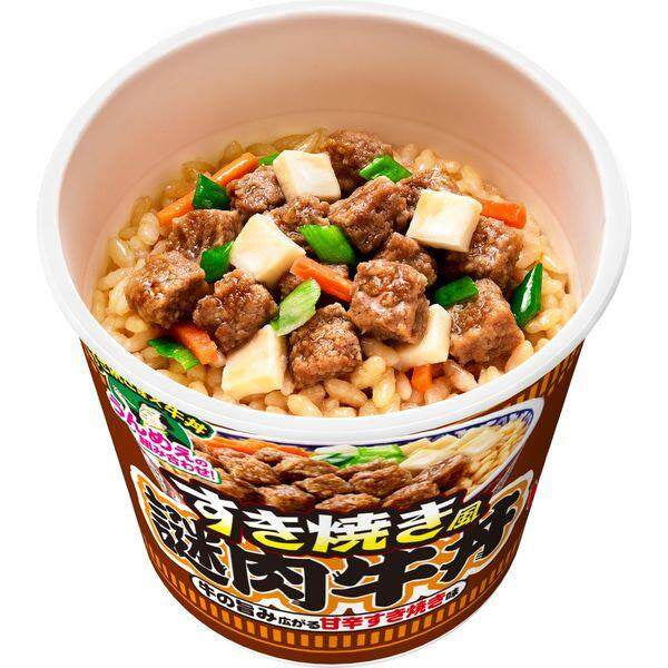 Nissin Cup Noodle Sukiyaki Style Mystery Meat Beef Bowl (118g)