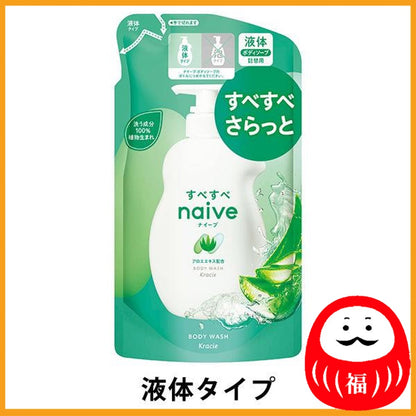 Kracie Naive Body Soap Aloe Green Floral Fragrance Refill 380ml (liquid type)