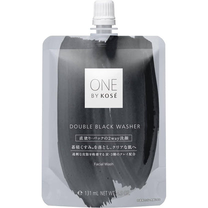 One by Kose - Pore Clear Oil (180mL) / Double Black Washer (140g) / Combo Kit