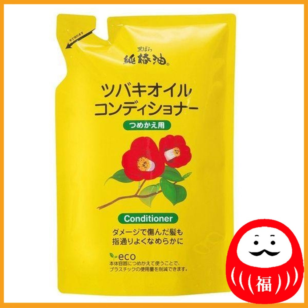 Kurobara Honpo Camellia oil conditioner, refill 380mL