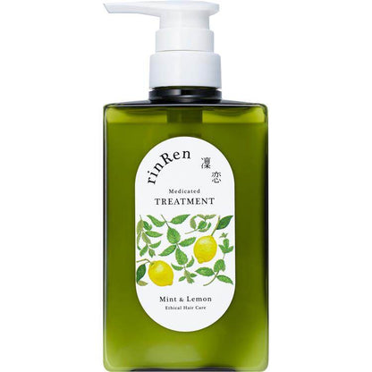 BXE rinRen Medicated Shampoo & Treatment - Mint & Lemon / Chamomile & Momi (400mL / 300mL Refill)