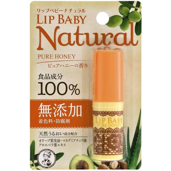 Rohto Mentholatum Lip Baby Natural - Fragrance Free / Pure Honey (4g)