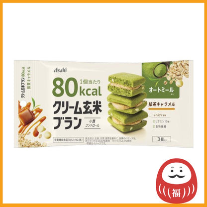 Asahi Group Foods Green Tea Rice Bran Brownie with Caramel Cream