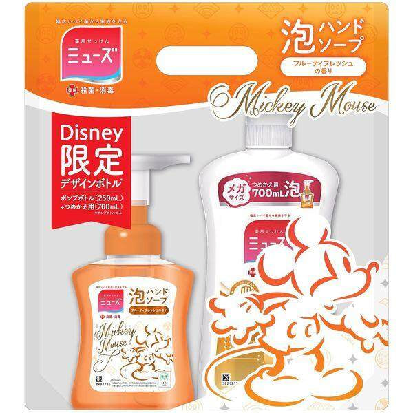 Muse Hand Soap Foam, Disney Design, 250ml (Main body + 700ml Refill)