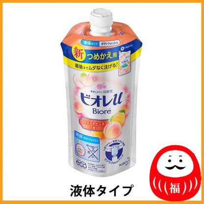 Kao Biore u Sweet Peach Fragrance Body Wash Refill 340ml Body Soap (liquid type)