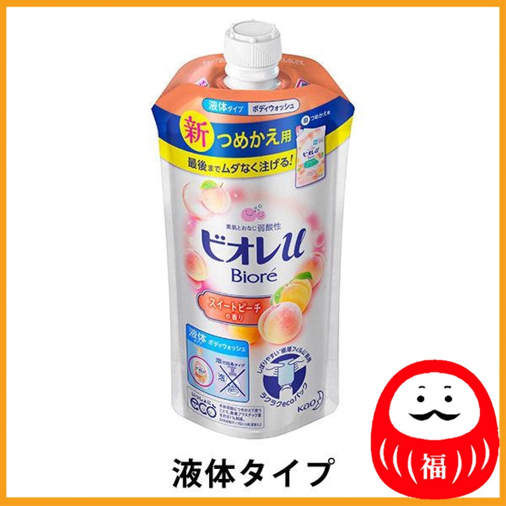 Kao Biore u Sweet Peach Fragrance Body Wash Refill 340ml Body Soap (liquid type)