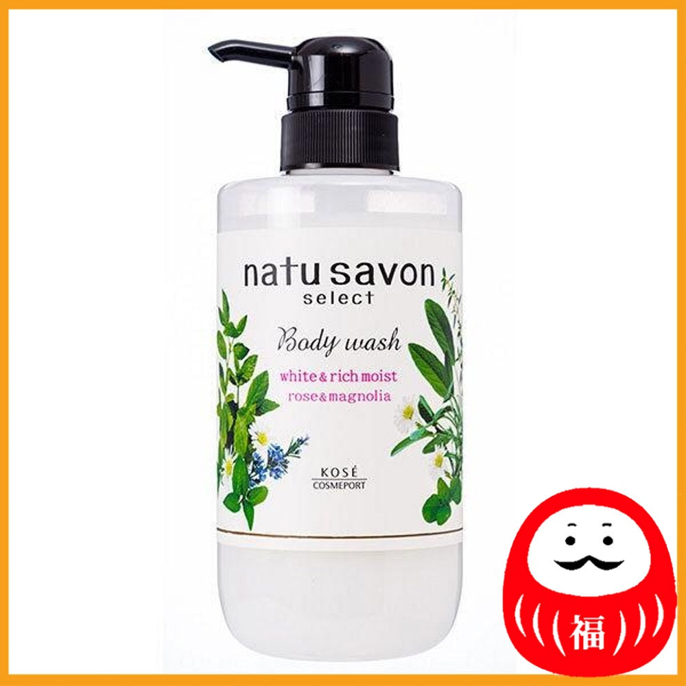 KOSE Softimo NatuSavon Select White Body Wash Rich Moist, 500ml (liquid type)