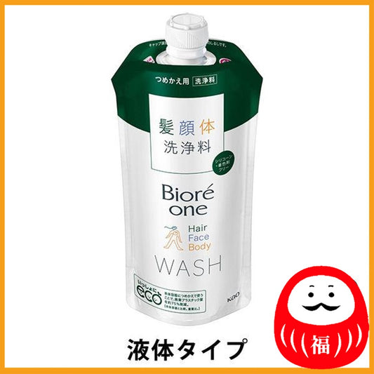 Kao Biore one Whole Body Wash Hair/Face/Body Wash Comfort Savon Fragrance Refill 340ml (liquid type)