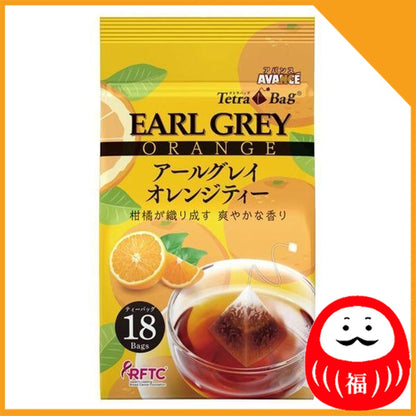 Japan Kunitaro Tetra Bag Earl Grey Peach/Orange/Apple JB