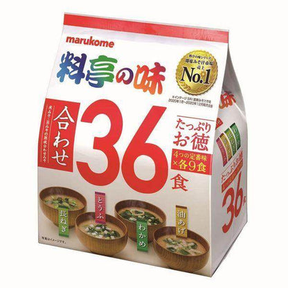 Marukome Plenty of Goodies Ryotei-no-Aji Miso Soup 36 Meals Nomal/Salt reduction