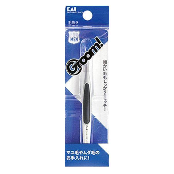 KAI Groom! Tweezers / Eyebrow Set for men