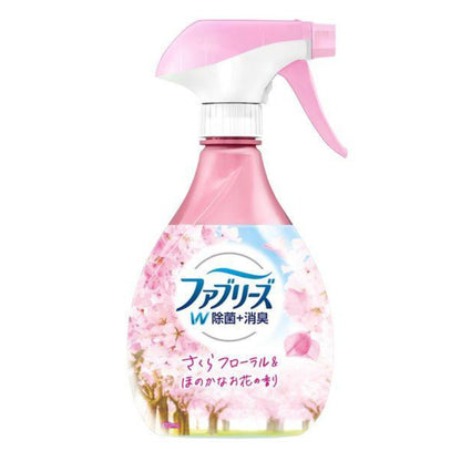 P&G Fabreze Fabric Spray Disinfectant and Deodorizer Sakura Floral & Subtle Flower Fragrance, (370ml/Refill 320ml)