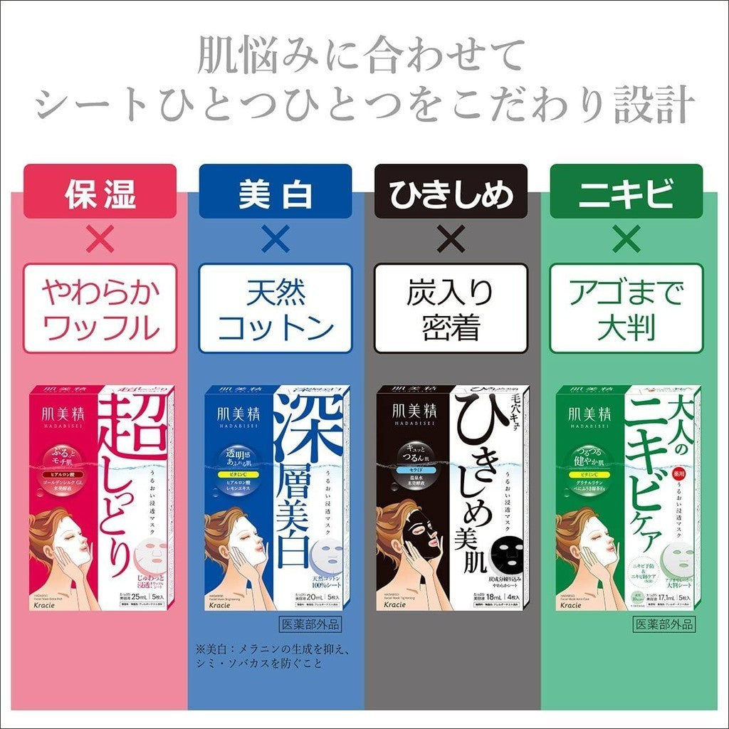 Kracie Hadabisei Moisture Penetration Mask - Acne (5pcs)