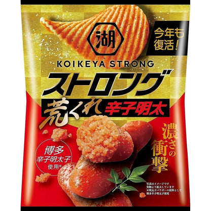 Koikeya Strong Potato Chips - Wild Shiso Plum / Secret Teppan Sauce / Spicy Chicken / Spicy Cod Roe / Wild Baked Plum