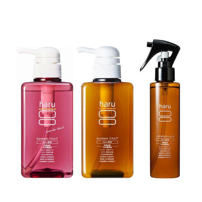 Nijito Haru Kurokami Shampoo Scalp Lavender Blend 400ml/Original Citrus 400ml/Hair Mineral Essence 150ml