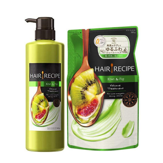 P&G Hair Recipe Kiwi & Fig Volume Hair Treatment Bottle 530g / Refill 330g