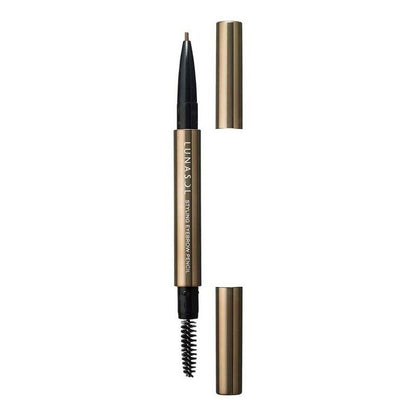 Lunasol Styling Eyebrow Flat & Round Pencil - 01 Charcoal / 02 Brown