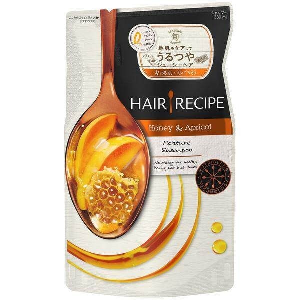 P&G Hair Recipe Honey Apricot Moisture Shampoo 530ml/ Refill 330ml