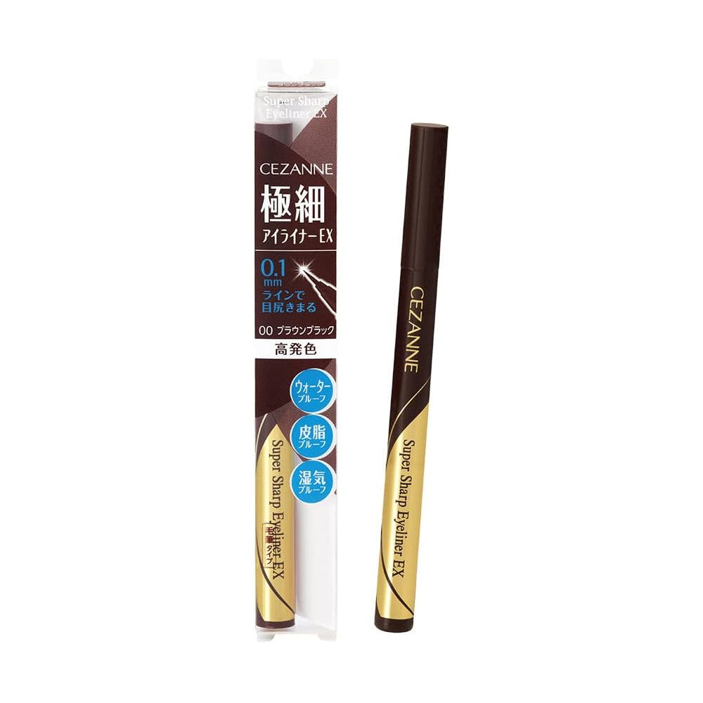 Cezanne Super Sharp Eyeliner EX - 00 Brown Black / 10 Black / 20 Brown (0.48mL)