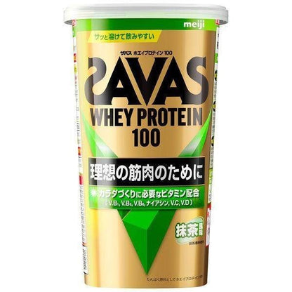 Meiji Protein SAVAS Whey Protein 100 Green Tea Flavor / Vanilla Ice Cream Flavor