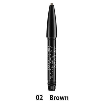 Lunasol Styling Eyebrow Flat & Round Pencil - 01 Charcoal / 02 Brown