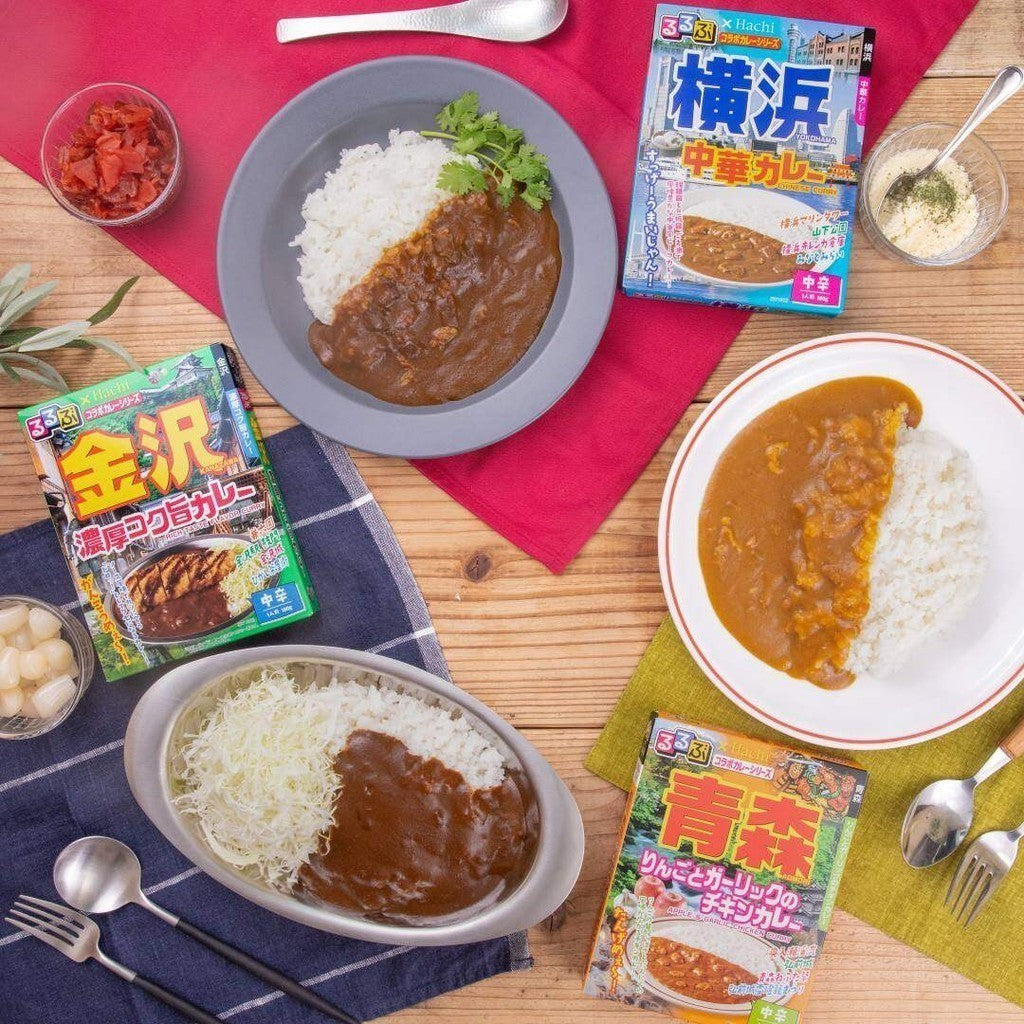 Hachi × Rurubu Travel Collaboration Japan Instant Curry Series