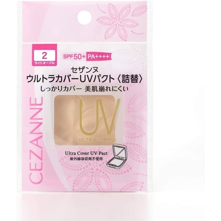 Cezanne Ultra Cover UV Foundation Pact & Refill - 2 Light Ochre / 3 Ochre (11g)