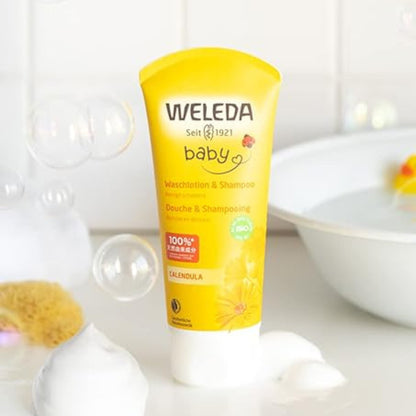 Weleda Mama & Baby Touch Care Kit Mothers Body Oil/Calendula Baby Wash & Shampoo (100ml/20ml)