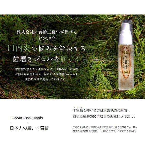 Aiwa Kiso Hinoki Toothbrushing Gel made from natural ingredients 50g