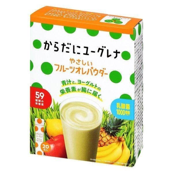 Euglena Fruit au Lait Powder Mix / Refreshing green tea flavor (20 sticks)