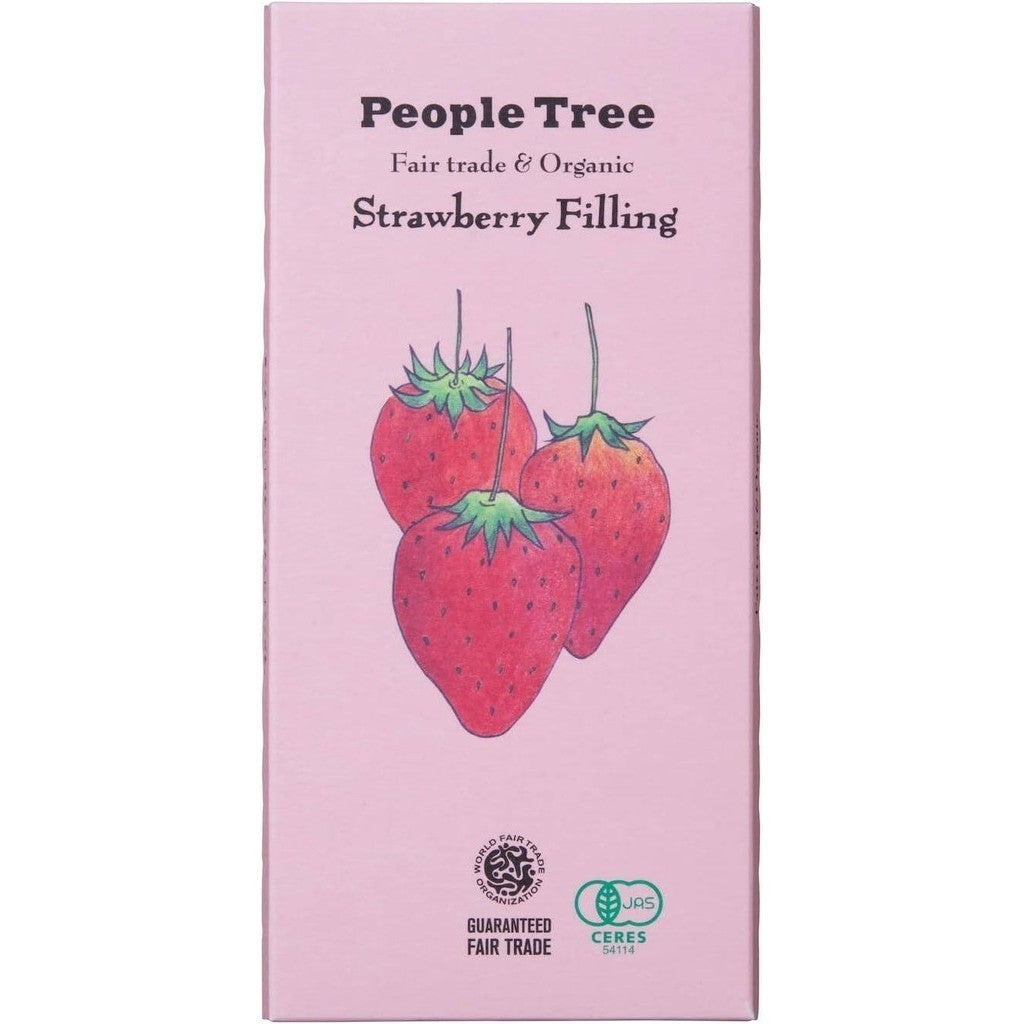 People Tree Fair Trade & Organic Chocolate - Matcha White / Oats Cereal Crunch / Strawberry Filling