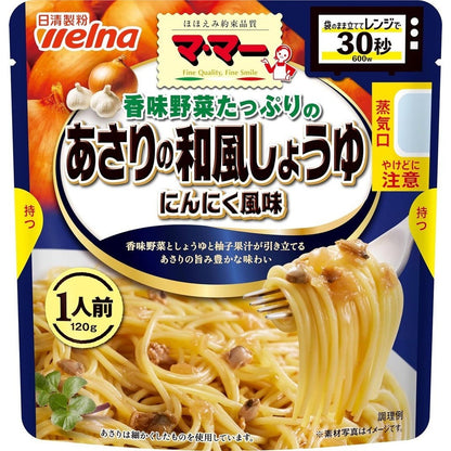 Nissin Seifun Welna Mama Shoyu Pasta Sauce - Asari Clam & Garlic / Mushroom & White Dashi (120g)