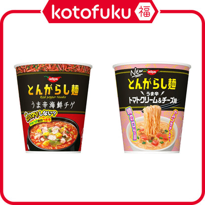 Nissin Red Pepper Noodle Cup - Seafood Jjigae / Tomato Cream & Cheese