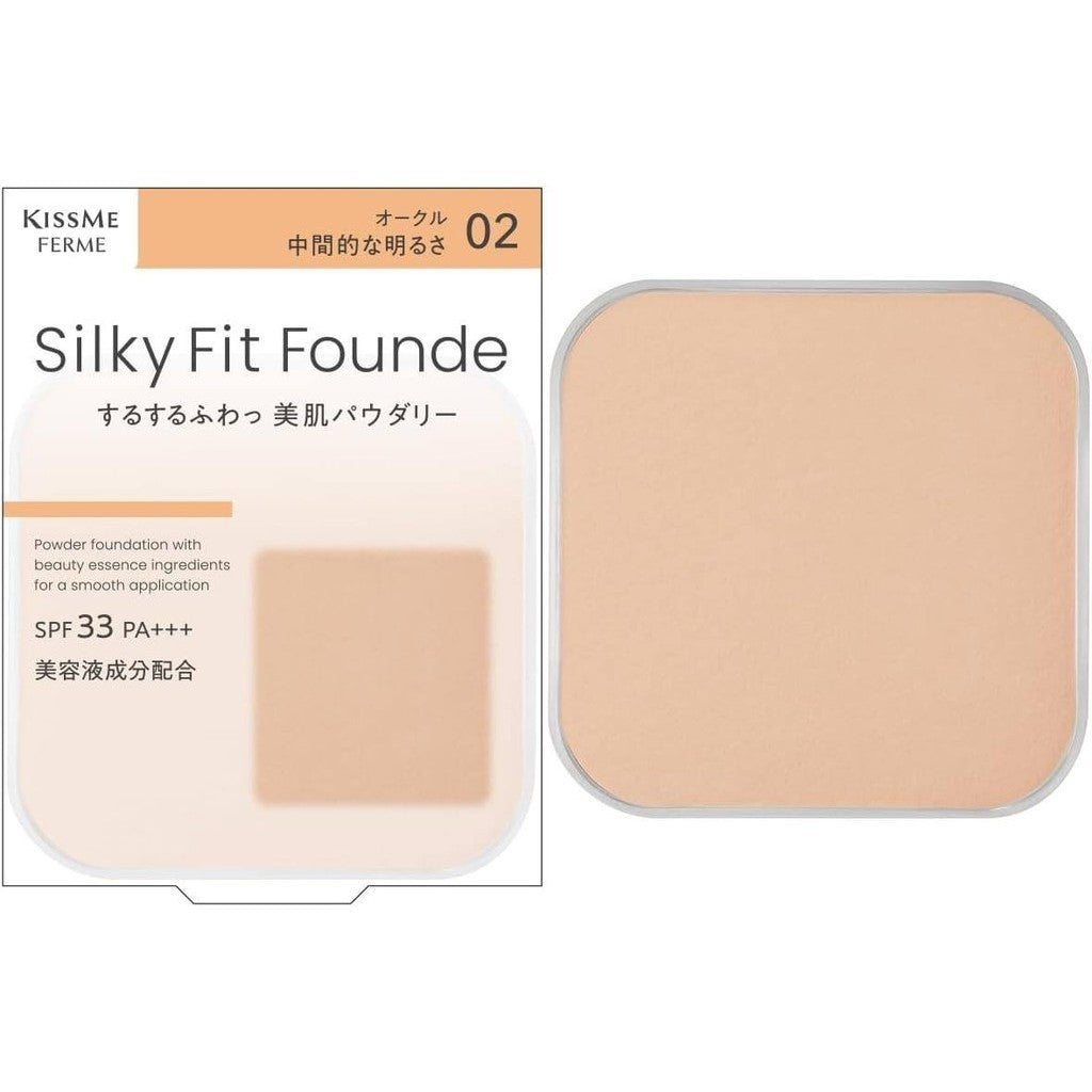 Isehan Kissme Ferme Silky Fit Foundation Refills & Case (8.8g)